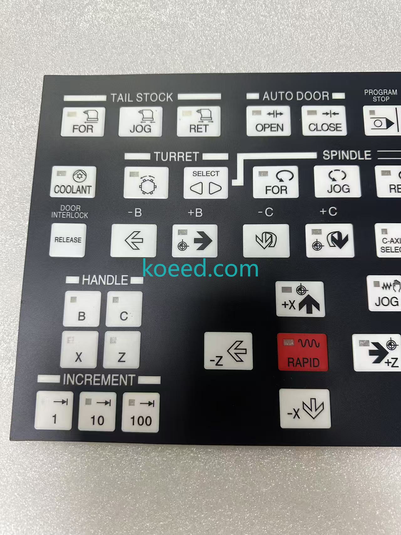 CNC Lathe Operating Membrane Key Sheet Overlay - Koeed Fashion View